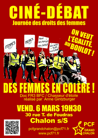 ciné-débat 8 mars: "Des femmes en colère!"